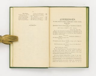 Jamaica. Addresses to His Excellency Edward John Eyre, Esquire, &c., &c., 1865, 1866