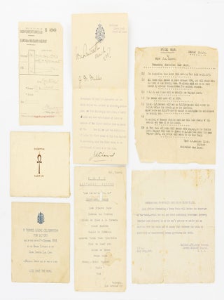 A collection of photographs, printed ephemera and a few miscellaneous items relating to the First World War service of James Allen Chauvel (1868-1938), younger brother of General Sir Harry Chauvel (1865-1945)