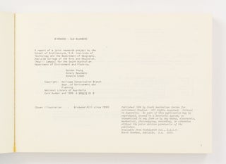 Birdwood, Old Blumberg. A Report of a Joint Research Project ...