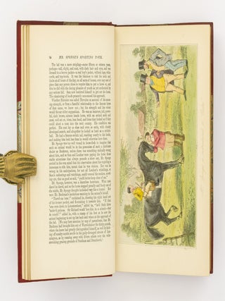 Six volumes attractively bound in three-quarter red morocco by Bumpus, comprising 'Ask Mama'; 'Handley Cross'; 'Hawbuck Grange'; 'Plain or Ringlets?'; 'Mr Romford's Hounds'; and 'Mr Sponge's Sporting Tour'