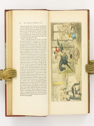Six volumes attractively bound in three-quarter red morocco by Bumpus, comprising 'Ask Mama'; 'Handley Cross'; 'Hawbuck Grange'; 'Plain or Ringlets?'; 'Mr Romford's Hounds'; and 'Mr Sponge's Sporting Tour'
