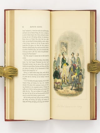 Six volumes attractively bound in three-quarter red morocco by Bumpus, comprising 'Ask Mama'; 'Handley Cross'; 'Hawbuck Grange'; 'Plain or Ringlets?'; 'Mr Romford's Hounds'; and 'Mr Sponge's Sporting Tour'