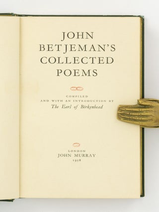 John Betjeman's Collected Poems. Compiled and with an Introduction by The Earl of Birkenhead
