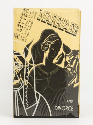 Item #141768 A Letter to a Young Lady on her Approaching Marriage [and Divorce (dustwrapper...