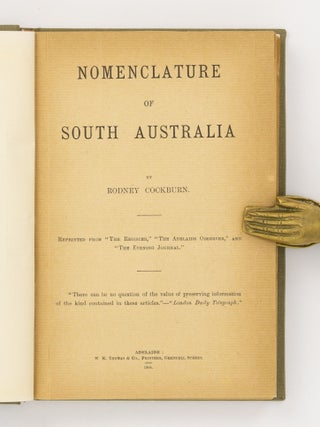 Nomenclature of South Australia