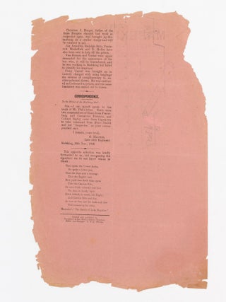 A substantial run of 111 issues of the Special Siege Edition and Special Siege Slips of 'The Mafeking Mail', from Number 1 (1 November 1899) to Number 148 (23 May 1900), the first issue after the end of the siege, with impeccable provenance