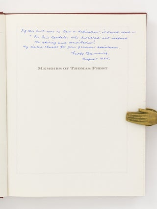 Memoirs of Thomas Frost, 1825-1910