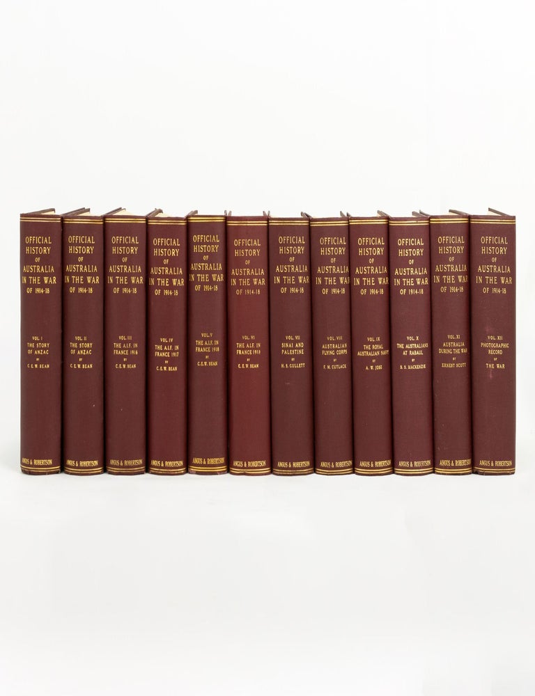 Item #142408 Official History of Australia in the War, 1914-1918 [the complete twelve-volume set]. Charles Edwin Woodrow BEAN.