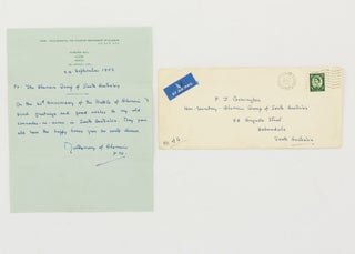 A small archive comprising letters (including autograph letters from Montgomery of Alamein and Alexander of Tunis), photographs, memorabilia, dog tags, and war service medals relating to the Cockington brothers from Woodville in suburban Adelaide, SX 3932 Gunner Frederic John Cockington and 407707 Sergeant Percival Cockington (RAAF)