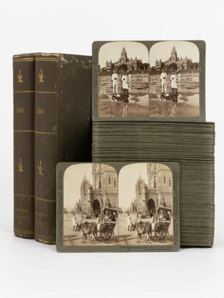 Item #142564 A collection of 100 sepia-toned stereographs of India published by Underwood and...