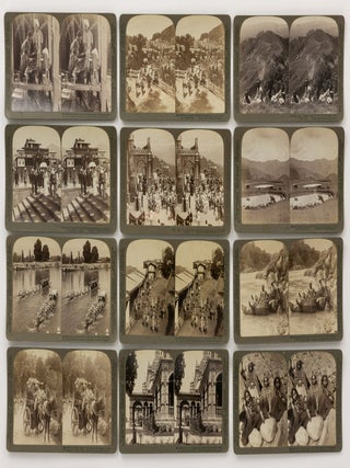 A collection of 100 sepia-toned stereographs of India published by Underwood and Underwood, New York