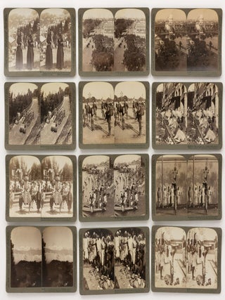 A collection of 100 sepia-toned stereographs of India published by Underwood and Underwood, New York