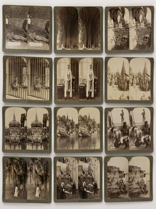 A collection of 100 sepia-toned stereographs of India published by Underwood and Underwood, New York
