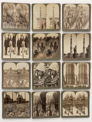 A collection of 100 sepia-toned stereographs of India published by Underwood and Underwood, New York