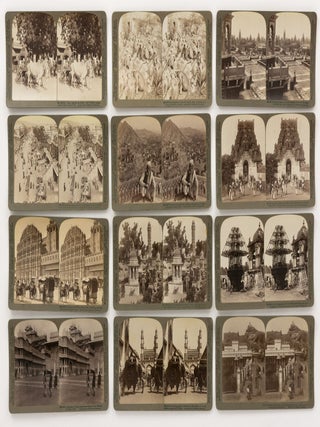 A collection of 100 sepia-toned stereographs of India published by Underwood and Underwood, New York