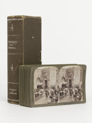 Item #142565 A collection of 22 sepia-toned stereographs of Jerusalem published by Underwood and...