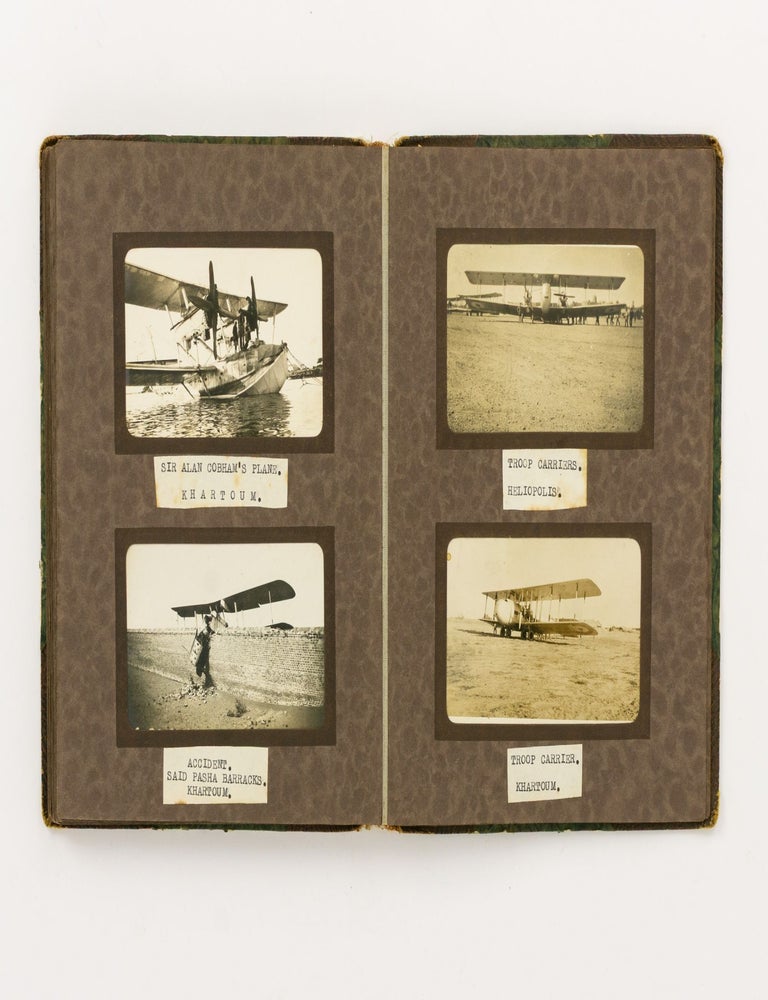 Item #143307 An album of photographs of Egypt, Sudan and Aden in the mid-1920s, most likely compiled by a British serviceman stationed at Khartoum. Sudan and Aden Egypt.