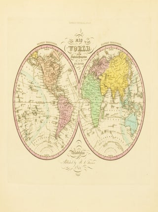 Item #143666 A New Map of the World on the Globular Projection. World Map, Henry Schenk TANNER
