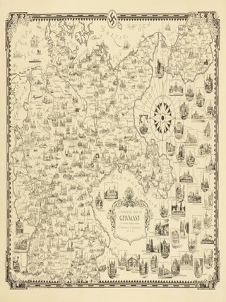 Item #143700 A Pictorial Map of Germany. Germany, Ernest Dudley CHASE