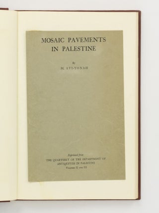 Item #143895 Mosaic Pavements in Palestine. M. AVI-YONAH