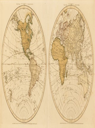 Item #143931 New World, or Western Hemisphere [and] Old World, or Eastern Hemisphere. World Map,...