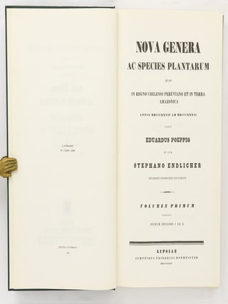 Nova Genera ac Species Plantarum quas in Regno Chilensi Peruviano et in Terra Amazonica annis MDCCCXXVII ad MDCCCXXXII legit Eduardus Poeppig, et cum Stephano Endlicher descripsit iconibusque illustravit