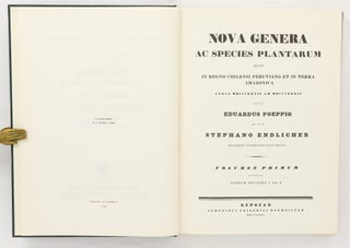 Nova Genera ac Species Plantarum quas in Regno Chilensi Peruviano et in Terra Amazonica annis MDCCCXXVII ad MDCCCXXXII legit Eduardus Poeppig, et cum Stephano Endlicher descripsit iconibusque illustravit
