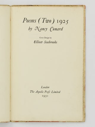 Poems (Two) 1925