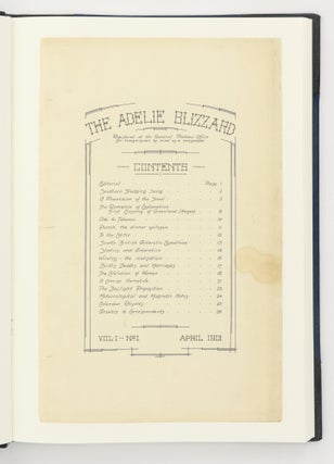 The Adelie Blizzard. Mawson's Forgotten Newspaper, 1913