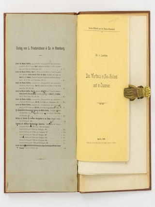 Three separate journal offprints or extracts by these individual authors (published in 1902, 1896 and 1889 respectively) bound in one volume