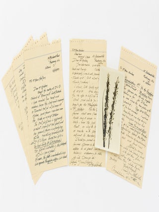 Item #144294 A series of three short autograph letters signed by W.H. Nicholls to Hans Mincham in...