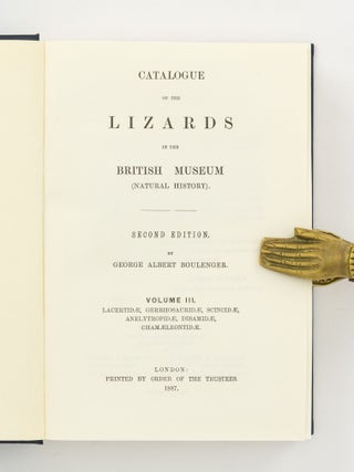 Catalogue of the Lizards in the British Museum (Natural History) [three volumes bound as two]