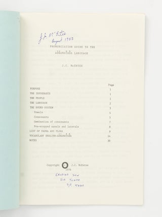Pronunciation Guide to the Adnamatana Language