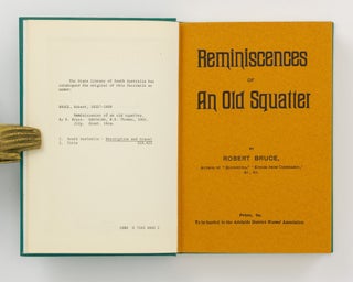Reminiscences of an Old Squatter