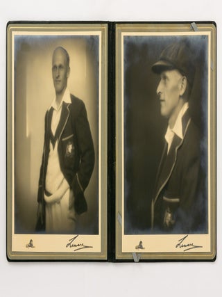 Item #144537 Two fine studio portraits of Clarrie Grimmett, taken during the 1934 Australian Tour...