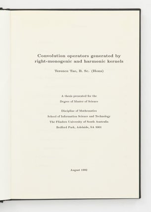 A selection of theses, ephemera, and publications by and relating to Fields Medallist Terence Chi-Shen Tao, and his precocious family