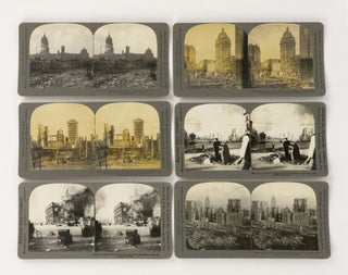 A collection of 96 stereo photographs showing the aftermath of famous disasters: the San Francisco earthquake of 1906; the Messina earthquake of 1908; the Kingston earthquake of 1907; the 1902 eruption of Mount Pelée; and the fire and wreck of the PS 'General Slocum' in 1904
