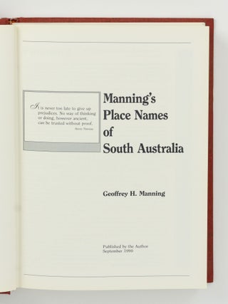 Manning's Place Names of South Australia