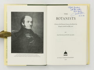 The Botanists. A History of the Botanical Society of the British Isles through a Hundred and Fifty Years