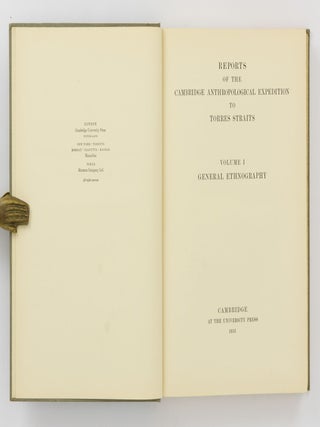 Reports of the Cambridge Anthropological Expedition to the Torres Straits. Volume I: General Ethnography