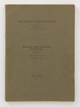 Item #145168 The Morioris of Chatham Islands. H. D SKINNER