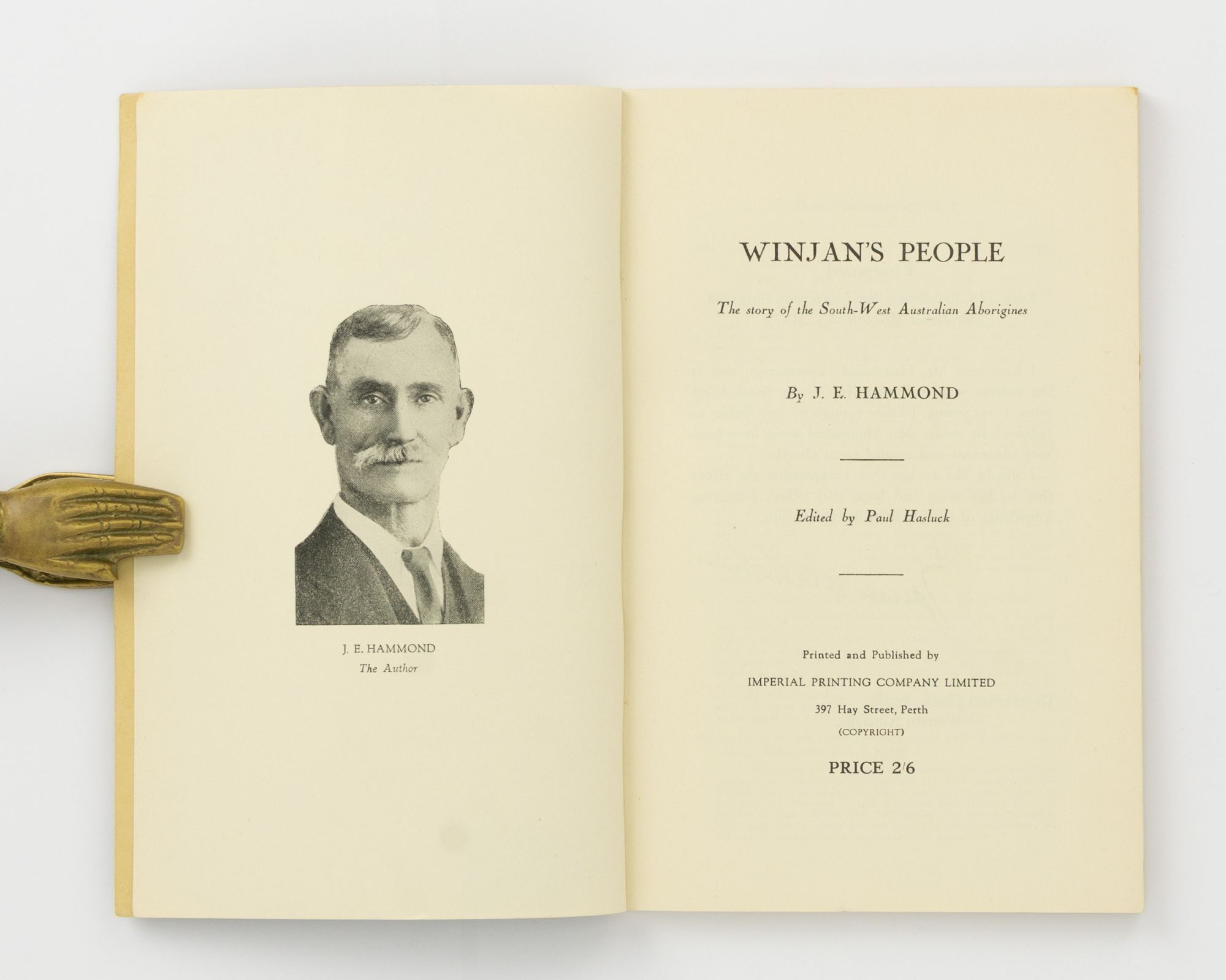 Winjan's People. The Story of the South-West Australian Aborigines ...