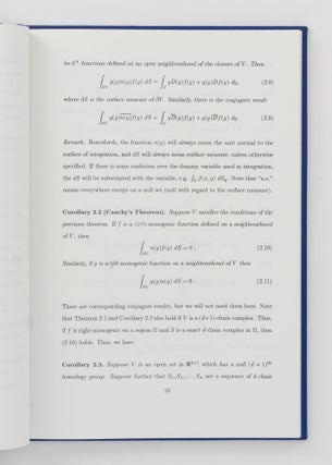 Convolution Operators generated by Right-Monogenic and Harmonic Kernels. A Thesis presented for the Degree of Master of Science. Discipline of Mathematics, School of Information Science and Technology, The Flinders University of South Australia ...