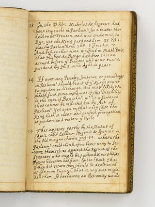 An early manuscript copy of Lord Nottingham's 'Treatise of the King's Power of Granting Pardons in Cases of Impeachment'