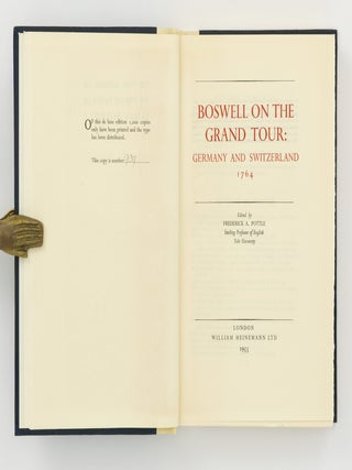 Boswell on the Grand Tour. Germany and Switzerland, 1764