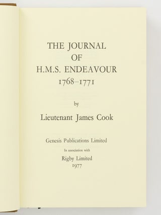 The Journal of HMS 'Endeavour', 1768-1771