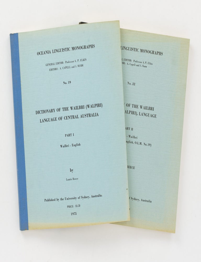 Dictionary of the Wailbri Walpri Language of Central Australia. Part I ...