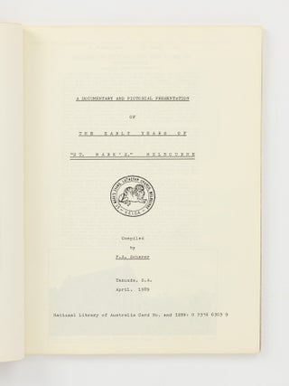 A Documentary and Pictorial Presentation of the Early Years of 'St. Mark's', Melbourne