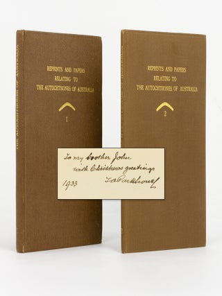 Item #145840 Reprints and Papers relating to the Autochthones of Australia. Thomas Anstey PARKHOUSE