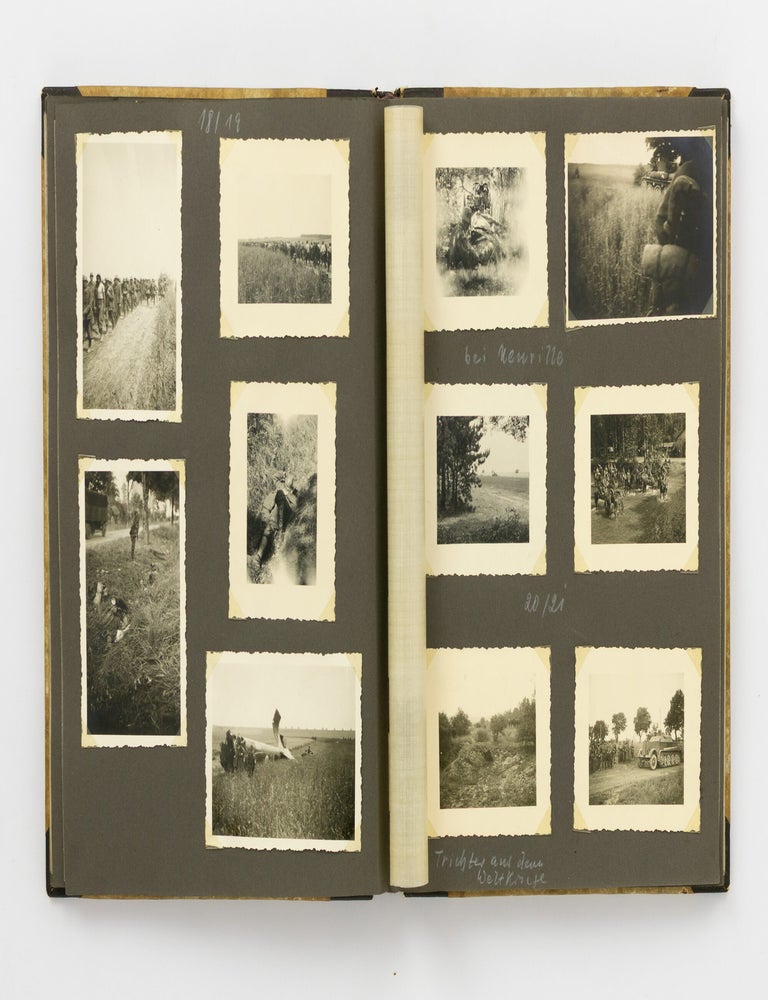 Item #145921 An album of photographs compiled by a German soldier during the German offensives in Poland, France and the Netherlands, between August 1939 and May 1940. Second World War.